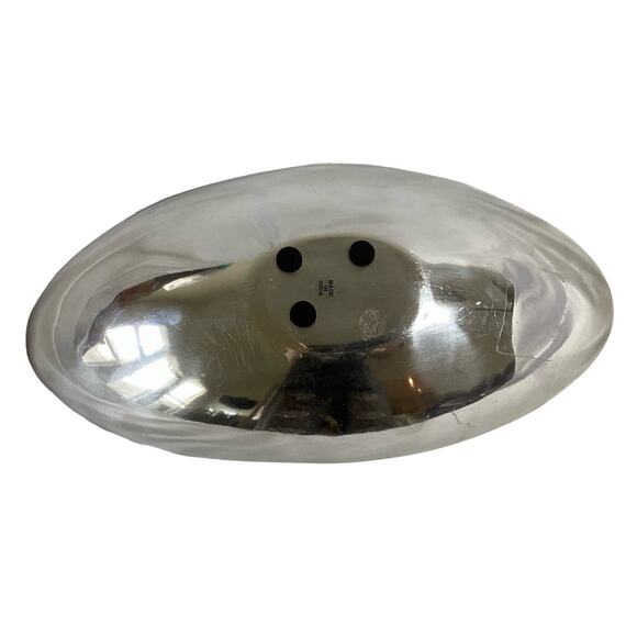 Iridescent Hues Of Purple Hammered Console Bowl - Picture 5 of 7